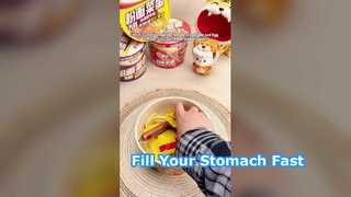 Vermicelli, noedels met ei en worst， Plus type