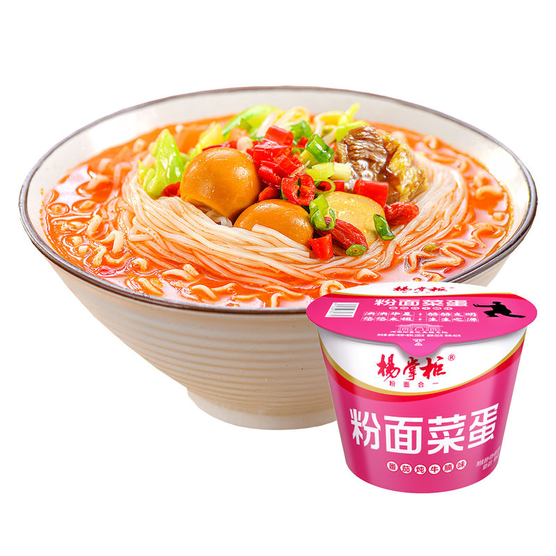Gestoofd rundvlees met tomaten smaak Vermicelli en instant noedels rundvlees smaak OEM aanvaardbaar