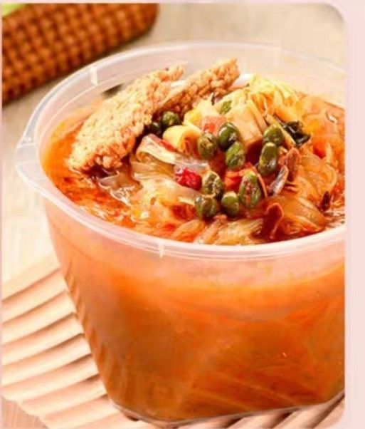 Glazen noedels vermicelli Hongkong vet sap smaak pittig en zoet smaak niet gebakken