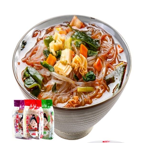 Een beetje heet, een beetje pittig Koreaans instant vermicelli noedels met 12 maanden houdbaarheid.