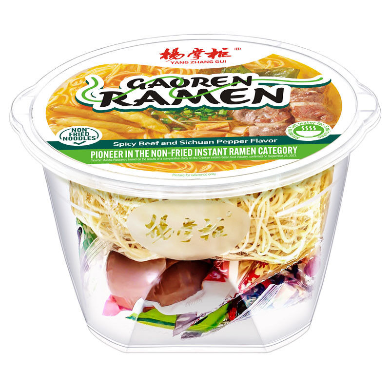 1 portie 166g Instant Noodle Soep Spicy Level Spicy Voor restaurants en cafés