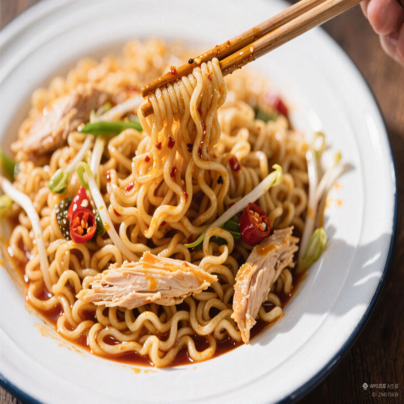 Roer Instant Fry Chinese Noodles Spicy Grade Spicy Beschrijving Chinese Instant Noodles Ingrediënten Kruiden Sauce